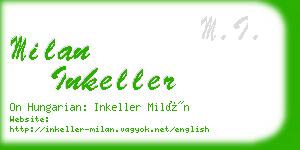 milan inkeller business card